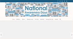 Desktop Screenshot of national-awareness-days.com