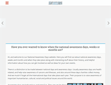 Tablet Screenshot of national-awareness-days.com